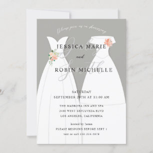 Invitation Deux mariées Mariage habiller Lesbiennes Couples D