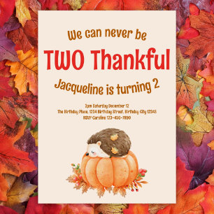 Invitation Deux mignons Jour de Grâce Chute Jour de grâce 2e