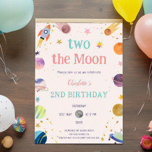Invitation Deux Moon Pastel Outerspace 2e anniversaire