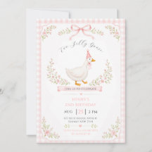 Deux Oie Idiote Fleur Rose 2Ème Anniversaire 