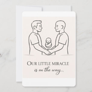 Invitation Deux papas attendent un bébé - Célébration LGBTQ