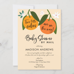 Invitation Deux petites cuties Twin Baby shower par courrier