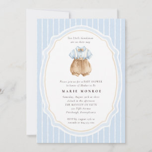 Invitation Deux Petits Gentilshommes Arc Vintage Baby Shower
