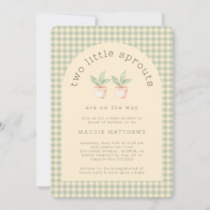 Invitation Deux petits germes sont en route pour la Baby Show