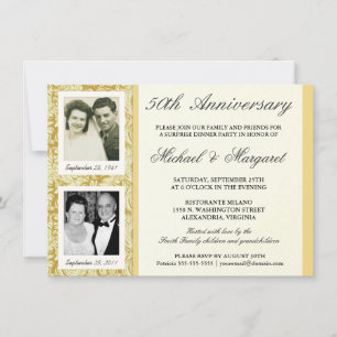 Invitation Deux Photos 50e Anniversaire Alors Main