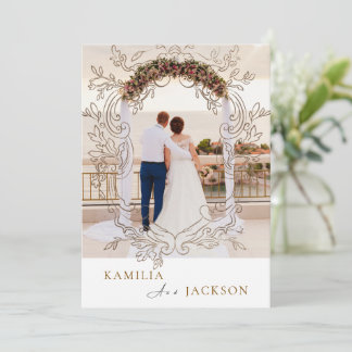 Invitation Deux pièces minimaliste moderne plié de mariage