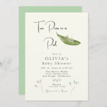 Deux pois dans un Baby shower de pois