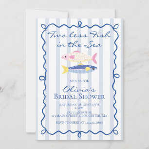 Invitation Deux poissons de moins dans la mer Fête de mariage