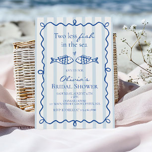Invitation Deux poissons de moins dans la mer Fête de mariage