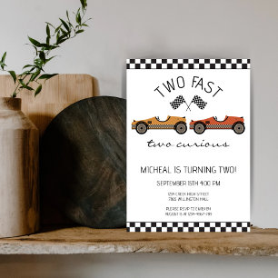 Invitation Deux Rapides Deux Curieux Voiture De Course Deuxiè