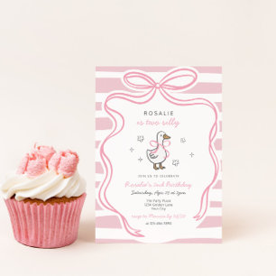 Invitation Deux sottes oies Coquette Girls 2e anniversaire