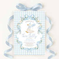 Deux soyeux Goose Blue Bow Girl 2e anniversaire