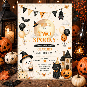 Invitation Deux Spook Anniversaire Halloween Fête