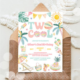 Invitation Deux Super Vacances Tropicales pour un 2ème Annive