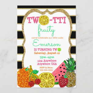 Invitation deux to frutti 2e anniversaire Tutti Frutti partie
