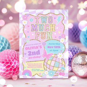 Invitation Deux très amusant Super Preppy Varsity 2e annivers