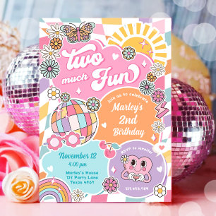 Invitation Deux très amusant Super Retro Preppy Varsity Anniv