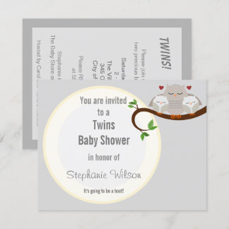 Invitation Deux Trous D'Un Baby shower Neutre