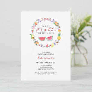 Invitation Deux tti Fruitti Fille Anniversaire, Été 2 Anniver