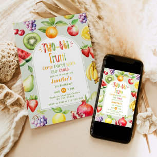 Invitation Deux tti Frutti petits fruits cuits 2e anniversair