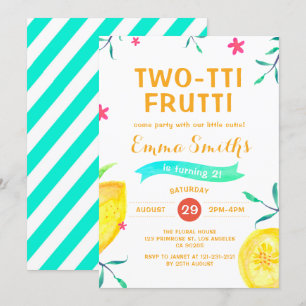 Invitation Deux tti Tropical Summer Frutti Aloha 2e anniversa