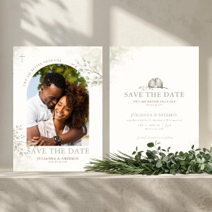 Invitation Deux valent mieux qu'un chrétien Save The Date 