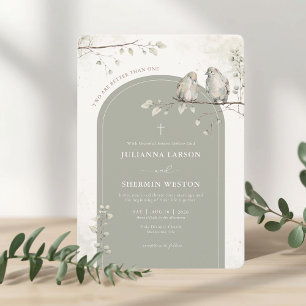 Invitation Deux valent mieux qu'un Mariage Chrétien