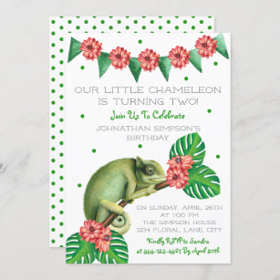 Invitations Faire Part Cartes Anniversaire De Cameleon Zazzle Fr