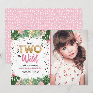 Invitation Deuxième anniversaire de la jeune fille aurifère d