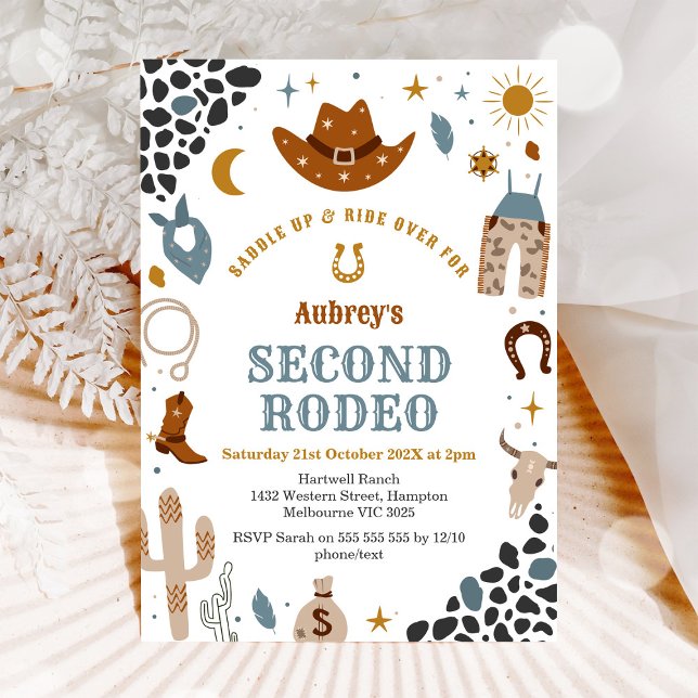 Invitation Deuxième Cowboy de Rodéo Occidental 2e Anniversair (Créateur téléchargé)