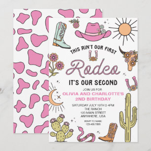 Invitation Deuxième Rodéo Rose Occidental 2ème Anniversaire J