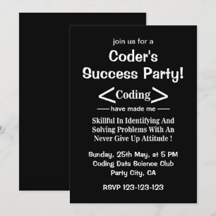 Invitation Développeur Programmeur Codeur Informaticien