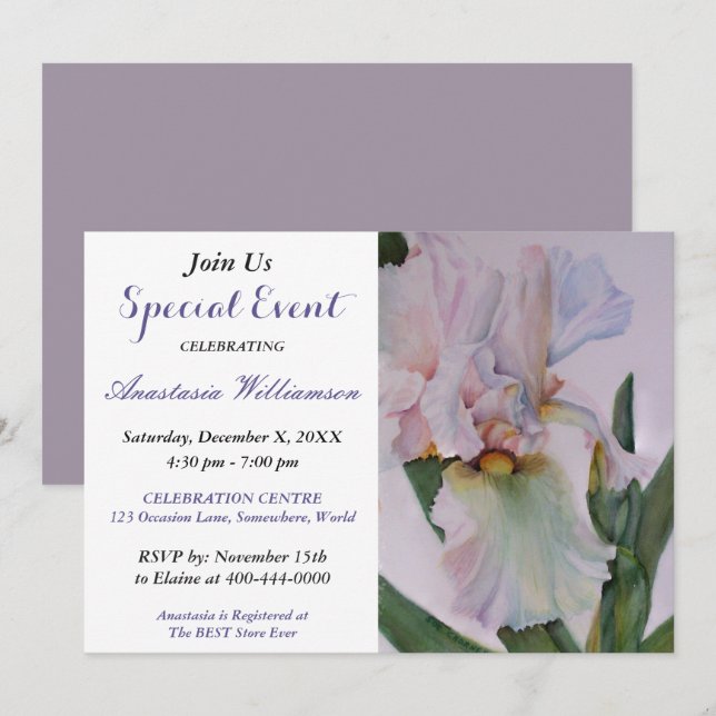 INVITATION D'ÉVÉNEMENT DE LA FÊTE DE DIPLÔME (Devant / Derrière)