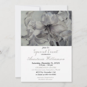 INVITATION D'ÉVÉNEMENT DE PARTI ÉLÉGANT NOIR ET BL