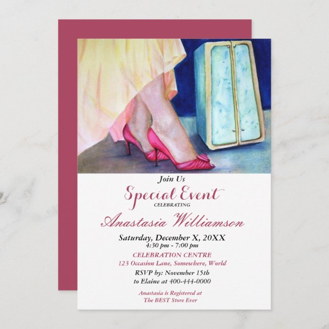 INVITATION D'ÉVÉNEMENT DE VOYAGE (Devant / Derrière)