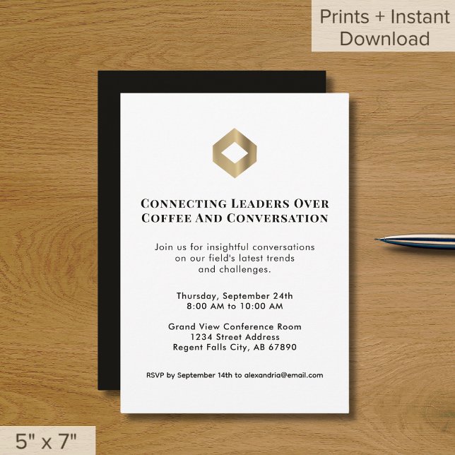 Invitation d'événement Elegant Networking (Créateur téléchargé)
