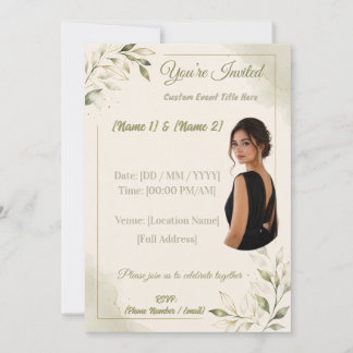 Invitation d'événement modifiable | Modèle de phot