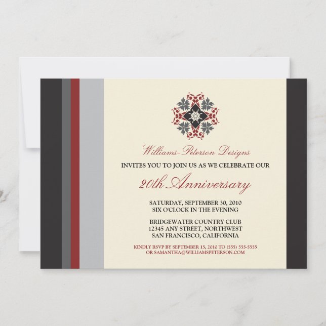 Invitation d'événements d'entreprise de bandes col (Devant)