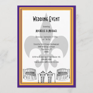 Invitation d'événements Mariages de la Nouvelle-Or