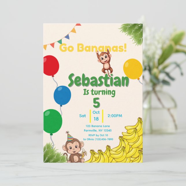 Invitation Devenir Bananas- Un tas de plaisir (Debout devant)