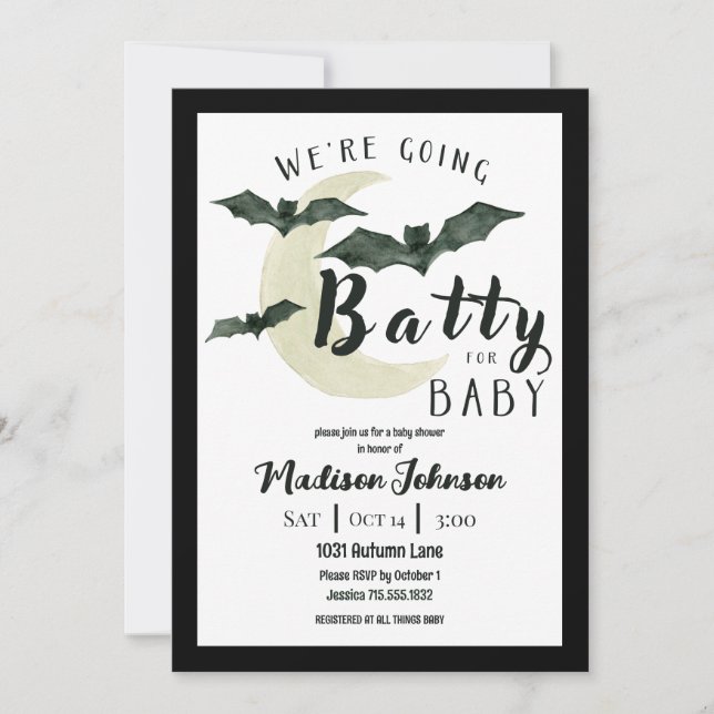 Invitation Devenir Fous Pour Bébé Fête d'Automne Bébé Octobre (Devant)