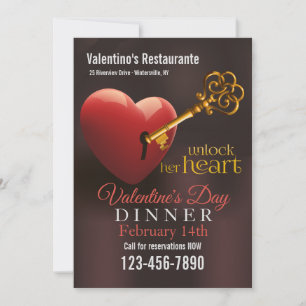 Invitation Déverrouiller son coeur Valentine's Sale Promotion