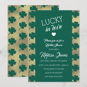 Invitation Déversoir de mariage chanceux de la Saint-Patrick 