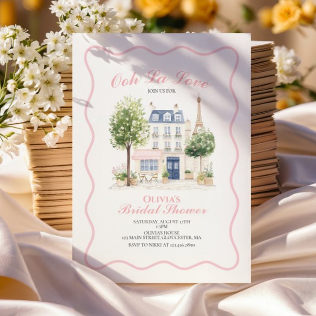 Invitation Déversoir de Mariage Parisien Café Parisien (Créateur téléchargé)