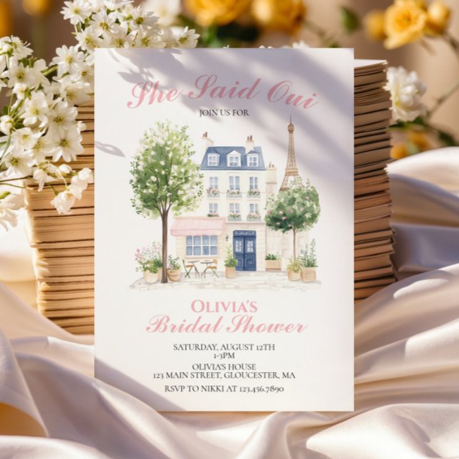 Invitation Déversoir de Mariage Parisien Café Parisien (Créateur téléchargé)