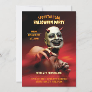 Invitation Devil Halloween Party. Costumes encouragés.