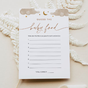 Invitation Devinez la Baby Food Game Card Twinkle Little Star