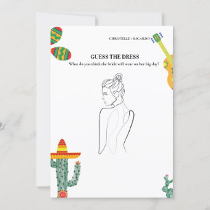 Invitation Devinez la mariée robe mariée jeu de douche nuptia
