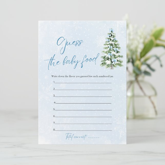 Invitation Devinez la Nourriture pour Bébé à la Fête de Noël  (Debout devant)