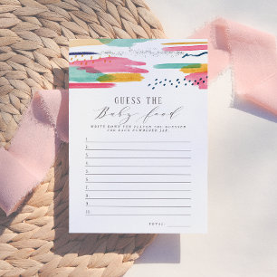 Invitation Devinez La Nourriture Pour Bébé   Abstrait moderne